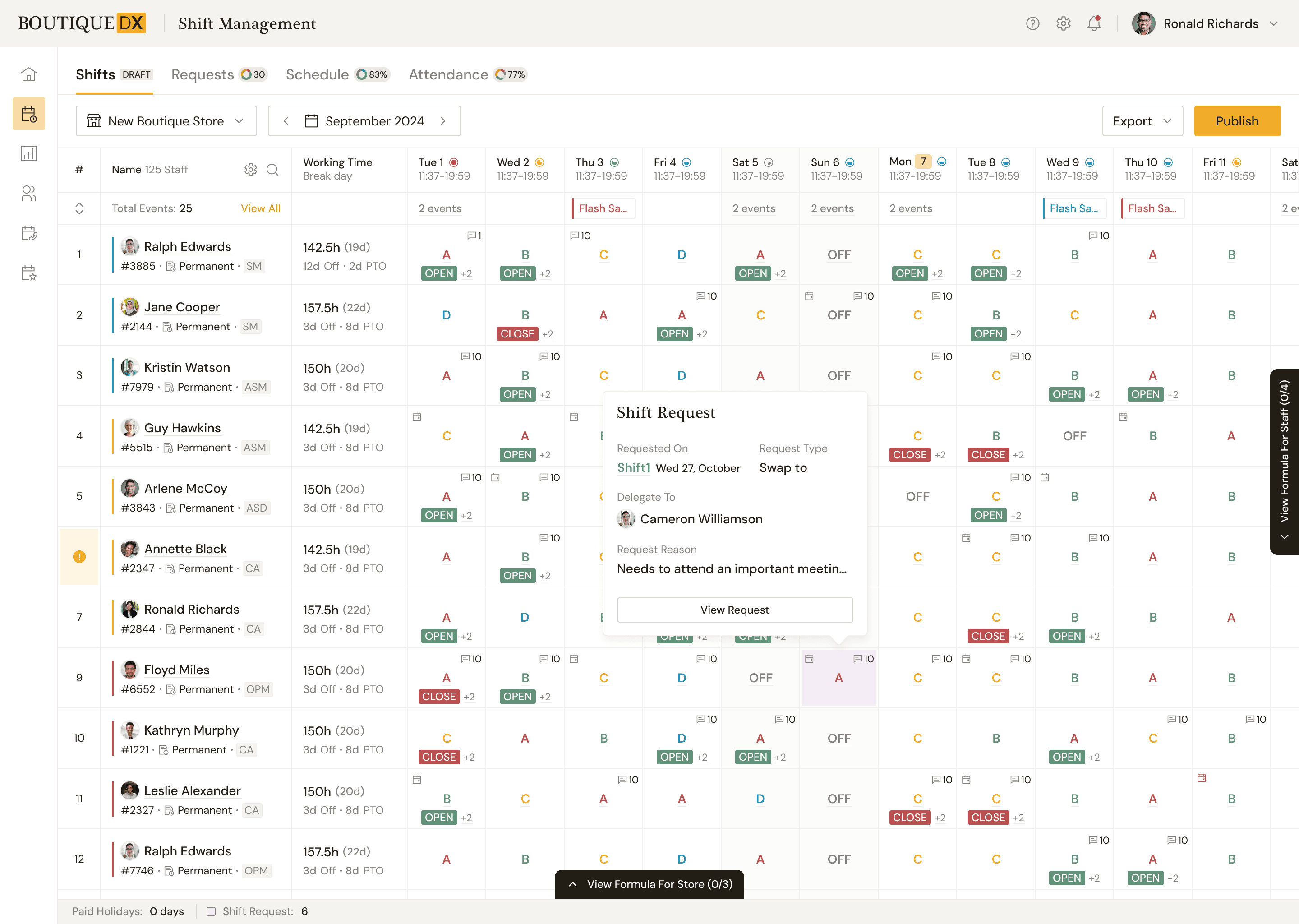 Shift Management